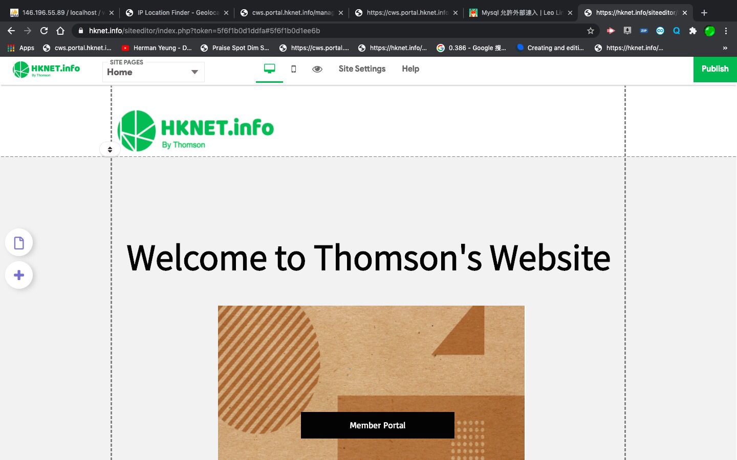 Website Builder - with Form Builder, Subdomain management and site management